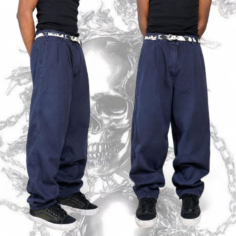 Levi-s Men's Navy and Blue Trousers